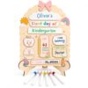 First Day of School Sign with Marker - Reusable Back to School Board, My First & Last Day of School Chalkboard for Preschool Pre-K Kindergarten, Easy to Write & Clean Wooden Photo Prop (first day)