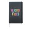First Day Teacher Super Star Reading Rocks English Teacher Hardcover Journal, Black