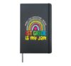 First Grade Is My Jam First Day Of 1st Grade Rainbow Teacher Hardcover Journal, Black