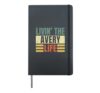 First Name Avery Retro Legend Quote Livin' The Life Hardcover Journal, Black