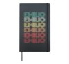 First Name EMILIO Spanish Boy Retro Birthday Nametag Hardcover Journal, Black