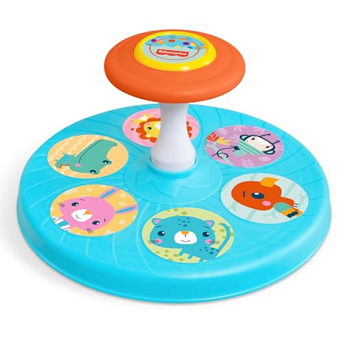 Fisher-Price™ Twist N Twirl Spinning Toy for Toddlers 18+ Months, Classic Sit and Spin Activity Toy for Balance and Active Play