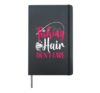 Fishing Girl Mom Mother Hardcover Journal, Black