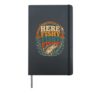 Fishing quote saying here Fischy Fischy Fishing Hardcover Journal, Black