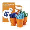 Fiskars 5" Blunt-Tip Scissors, Kids Ages 4-7, Assorted Colors, 24-Count, (Pack of 6)