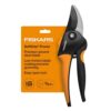 Fiskars Bypass Pruning Shears, Branch Cutter with 5/8" Cut Capacity, Garden Shears with Sharp Steel Blade, Rust Resistant, Ergonomic Pruners with Comfort Handle and Safety Lock, Gardening Hand Tools