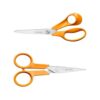 Fiskars Classic Scissors Sewing Kit - Universal Scissors 21 cm + Craft Scissors 13 cm, Stainless Quality Steel, Ergonomic Handles, Precision Blades for Fabric, Paper & Fine Sewing Work, 1082398