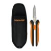 Fiskars Pruning Shears for Gardening, Multipurpose 8" Garden Shears with Sheath and SoftGrip Handle, Great for cutting Nursery Pots, Bags, and Wire (Pack of 6)