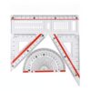 Fitnnybay Plastic Ruler Set, Set of 4