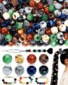FIVEIZERO 260PCS Large Hole Hair Beads,12mm Acrylic Cloud Pop Pony Beads