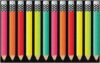 Flagship Carpets Stylish Black & White Brights Pencil Classroom Area Rug for Indoor Classroom Learning or Kid Bedroom Educational Play Mat, 7'6" x 12', Multi