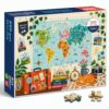 Flalivi Vintage Travel Map 500 Piece Puzzle for Adults
