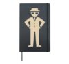 Flat Rude Boy Icon Hardcover Journal, Black