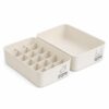FLCPJGV Compartmented Drawer Organizer, Stackable Drawer Divider for Underwear and Socks, dresser drawer organizers
