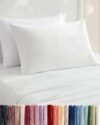 Fleece Sheets Twin Size Set - 3-Piece Velvet Flannel Sheet Set - White