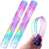 Flexible Ruler 12 Inch Bendable Plastic Ruler Gradient Colour Rulers