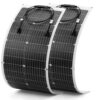 Flexible Solar Panel 600 Watt (2×300W) - Ultra Flex Bendable for Marine/RV/Van/Boat Curved Surfaces, 0.1-Grid Power