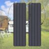 Flexible Solar Panel Kit 400W Monocrystalline with 40A Charge Controller, Extension Cable, and Alligator Clip for Car, Boat, RV, Camping, and Hiking
