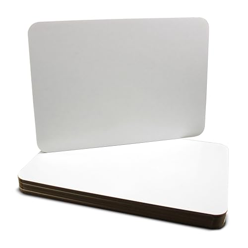 Flipside Products 11" x 16" Large Dry Erase White Boards, Classroom Pack, Single-Sided Lapboard for Class, Reusable for Group Participation - 12 Pack