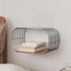 Floating Wall Shelf, Metal Wall-Mounted Bookshelf, Modern Display Rack for Bedroom, Living Room, Office, Space-Saving Storage Solution