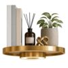 Floating Wall Shelf with Light Home Decor Vertical Display Rack