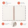 Floral Checkerboard Hardcover Spiral Notebook 8x10.5 Inch