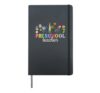 Floral Preschool Teacher Wildflower Back to School Hardcover Journal, Black