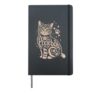 Floral Whimsical Pixiebob Pixie Bob Hardcover Journal, Black