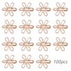 Flower Paper Clips, 100 PCS Fancy Metal Sunflower Clips, 11.4 x 11.4 in Cute Decorative Bookmarks for Office, School, Home, Document Organization, Planners, Journals, and DIY Crafts