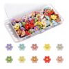Flower Push Pins Cute, Floral Decorative Thumb Tacks, 10 Colors, 50 Pieces