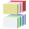FLOYEUML 400 Count Index Cards, Colored Note Cards, 3x5 Index Cards for Daily Notes, Study To Do List Note Cards, School, College, Office and Home Organization