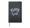 Flute Girl Hardcover Journal, Black