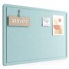 Fluxynara 23.6" x 17.1" Bulletin Board, Aqua Blue