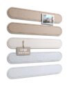 Fluxynara 23" x 4" Felt Bulletin Board,Stone Beige