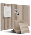 Fluxynara 36" x 24" Large Felt Bulletin Board, Taupe