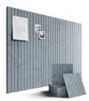 Fluxynara 48" x 36" Large Felt Bulletin Board, Blue Gray