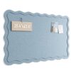 Fluxynara Felt Scalloped Bulletin Board 35.4"x23.6", Dusty Blue