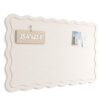 Fluxynara Felt Scalloped Bulletin Board 35.4"x23.6", Oatmeal