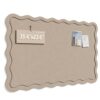 Fluxynara Felt Scalloped Bulletin Board 35.4"x23.6", Taupe