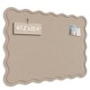 Fluxynara Felt Scalloped Bulletin Board 47.2"x35.4", Taupe