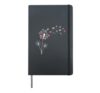 Flying Dandelion Books Flower Reading Book Library Club Fun Hardcover Journal, Black