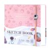 FLYING EAGLE Sketch Book, Square Hardcover Sketchbook for Kids, 10x10, Pink