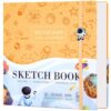 FLYING EAGLE Sketch Book, Square Hardcover Sketchbook for Kids,10x10,Yellow