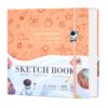 FLYING EAGLE Sketch Book, Square Hardcover Sketchbook for Kids,8 x8,Orange