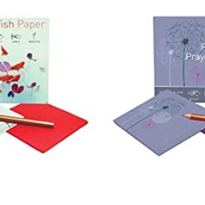 Flying Wish Paper Combo Pack, Koi Pond + Dandelion Prayers, Mini Kit Combos, Write it, Light it, Watch it Fly, 2 x Mini Kits - 5" x 5" Each