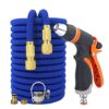 FMOPQ Garden Hoses Car Wash Hose Adjustable Hose Nozzle Set for Watering The Garden hosing Pipe (Light Grey 2.5m Stretch 7.5m)