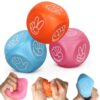 Foam Dice Squeeze Toy, Fidget Toy Sensory Ball for Finger Guessing Game, 2.7inch 6 Sided Rock Paper Scissors Game Dice for Adults Kids Stress Relief, Goodie Bag Filler Classroom Prize Learning 3PCS