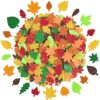 Foam Letter Stickers, 7 Sheets 3D Glitter Foam Stickers, Colorful Self-Adhesive EVA Foam Letters for Kids DIY Crafts Scrapbooking Party Supplies Classroom Home Decor (Fall Leaf)