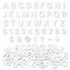 Foam Magnetic Letters in an Adult Font, 550 1-inch Set of ABC Letters, Numbers, Symbols for Fridge, Kids, White Board, Magnetic Letter Message Boards - Plastic Storage Case Included (White)