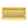 Fockety Mini Brass Abacus, Exquisite Carved Vintage Style Math Calculating Tool for Kids Adults, 9 Block Abacus Suitable for Home Office Decoration Gift